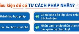 Điều Kiện Để Tổ Chức Trở Thành Pháp Nhân