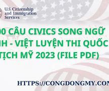 Luyện Thi Quốc Tịch Mỹ 2022 Tiếng Việt 2021