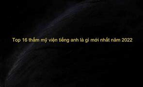 Thẩm Mỹ Viện Tiếng Anh Là Gì